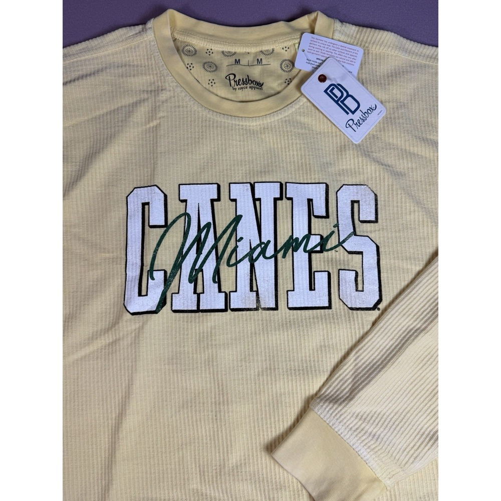 Miami‎ Hurricanes Men's Medium Oversized Pressbox L Apparel Waffle knit Thermal